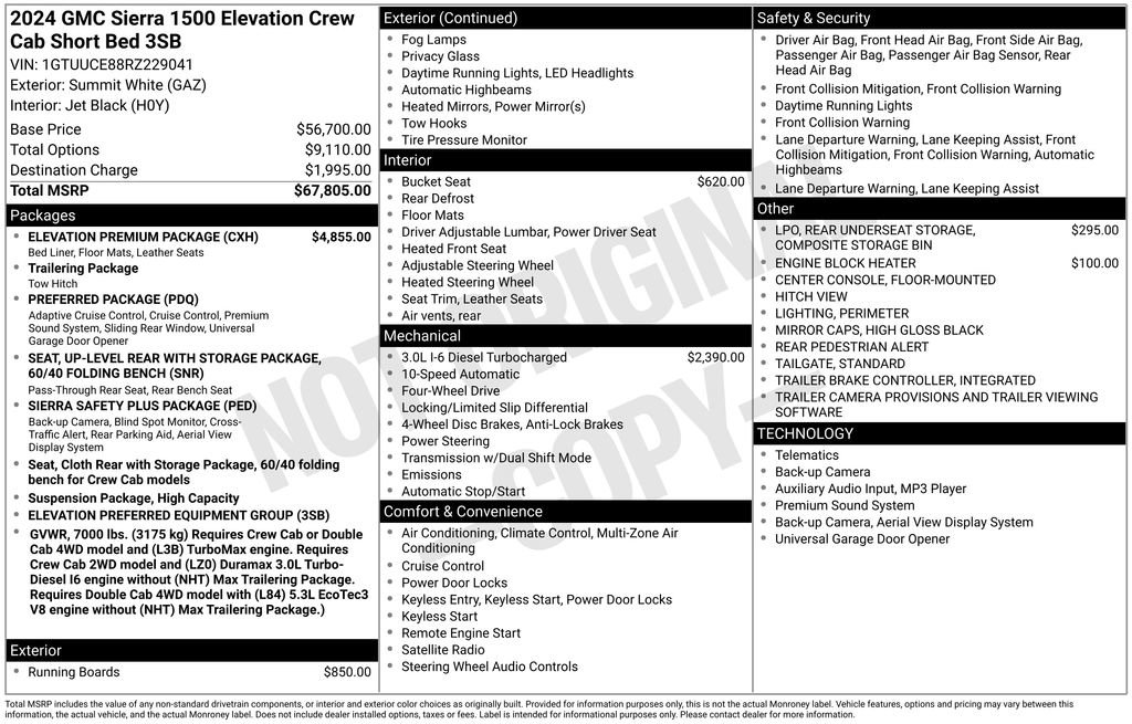 Used 2024 GMC Sierra 1500 Elevation w/ Elevation Premium Package image 36