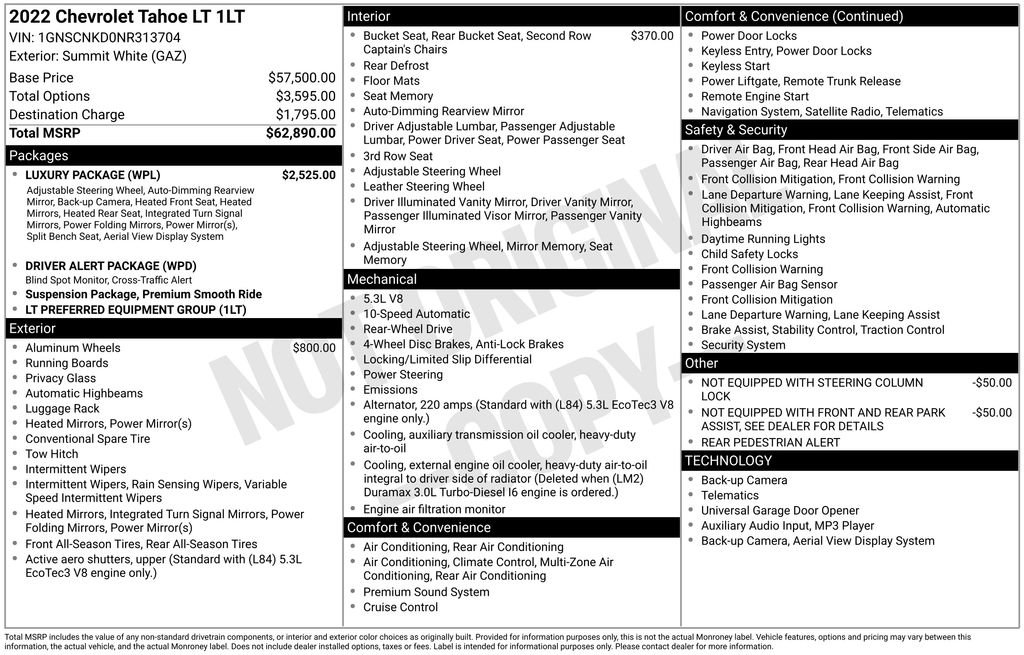 Used 2022 Chevrolet Tahoe LT w/ Luxury Package image 6