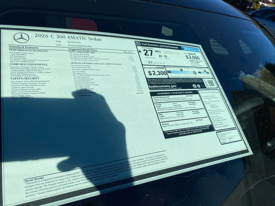 New 2026 Mercedes-Benz C 300 4MATIC Sedan image 33