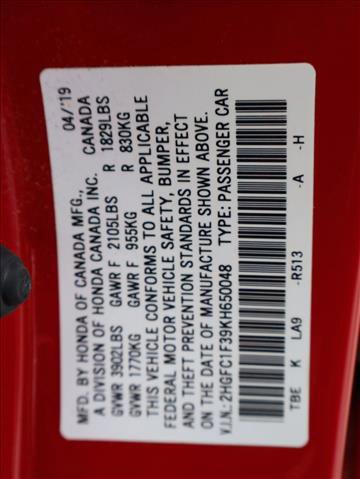 Used 2019 Honda Civic EX image 22