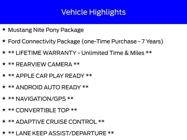 New 2026 Ford Mustang Convertible w/ Mustang Nite Pony Package RWD video 2