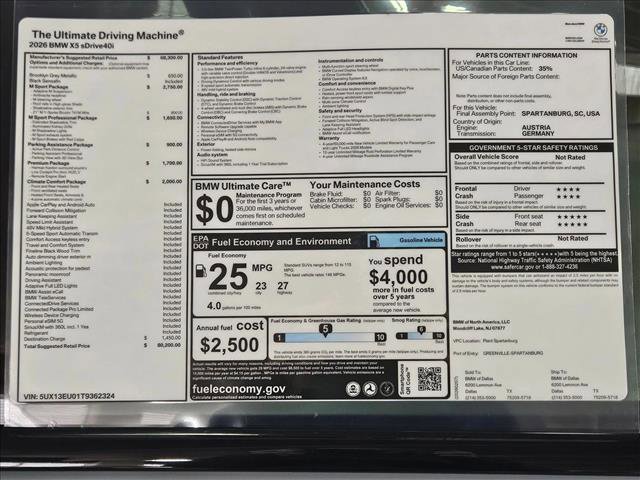 New 2026 BMW X5 sDrive40i w/ M Sport Package RWD image 17