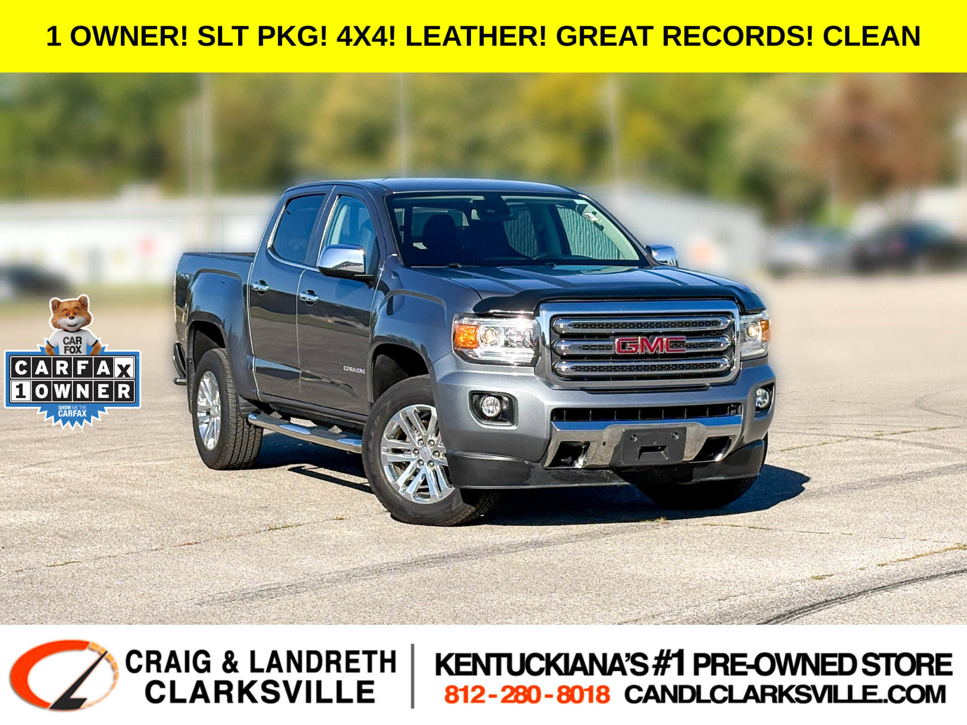 Used 2018 GMC Canyon SLT w/ Driver Alert Package AWD/4WD image 1