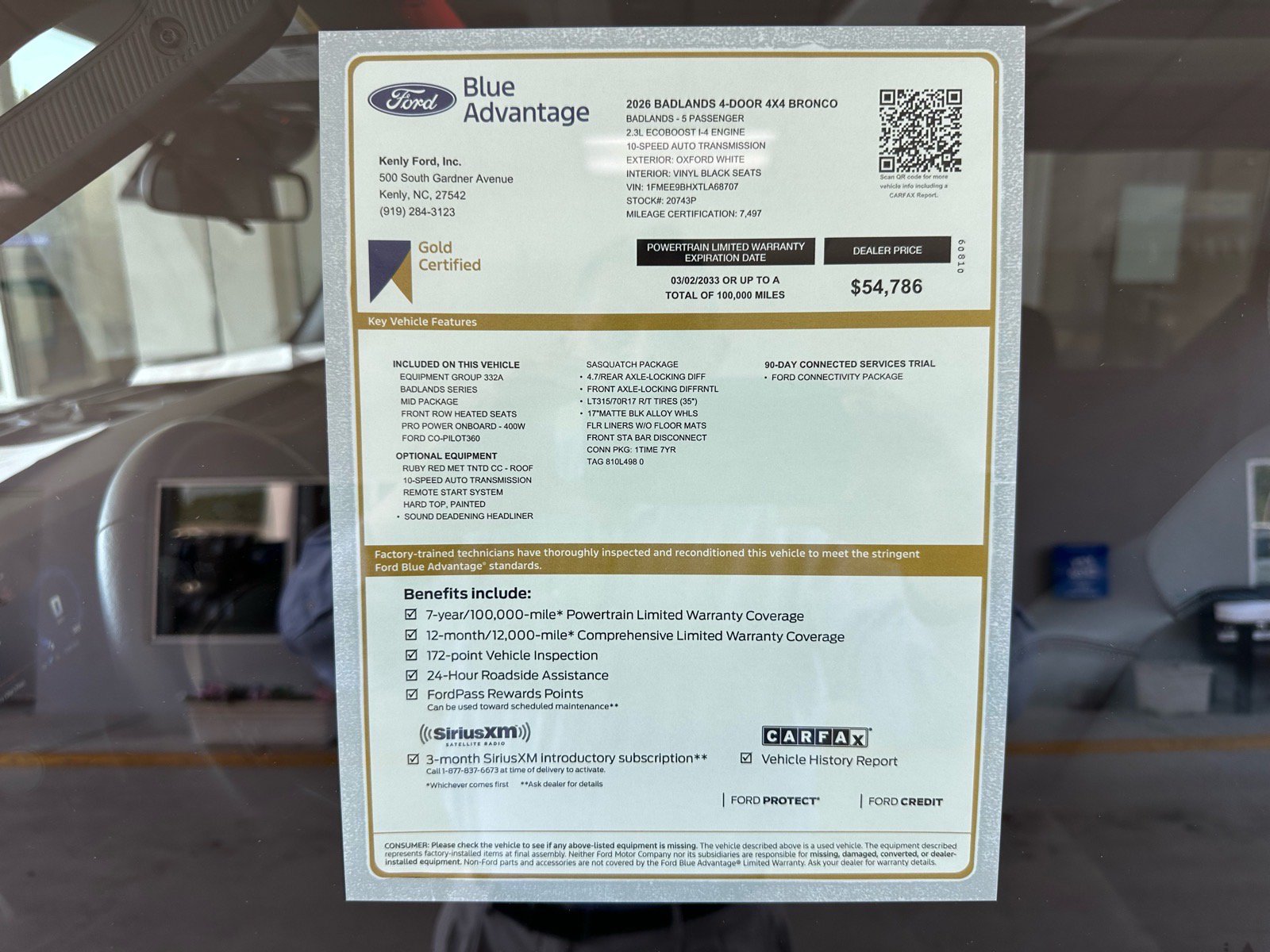 Certified 2026 Ford Bronco Badlands w/ Sasquatch Package AWD/4WD image 5