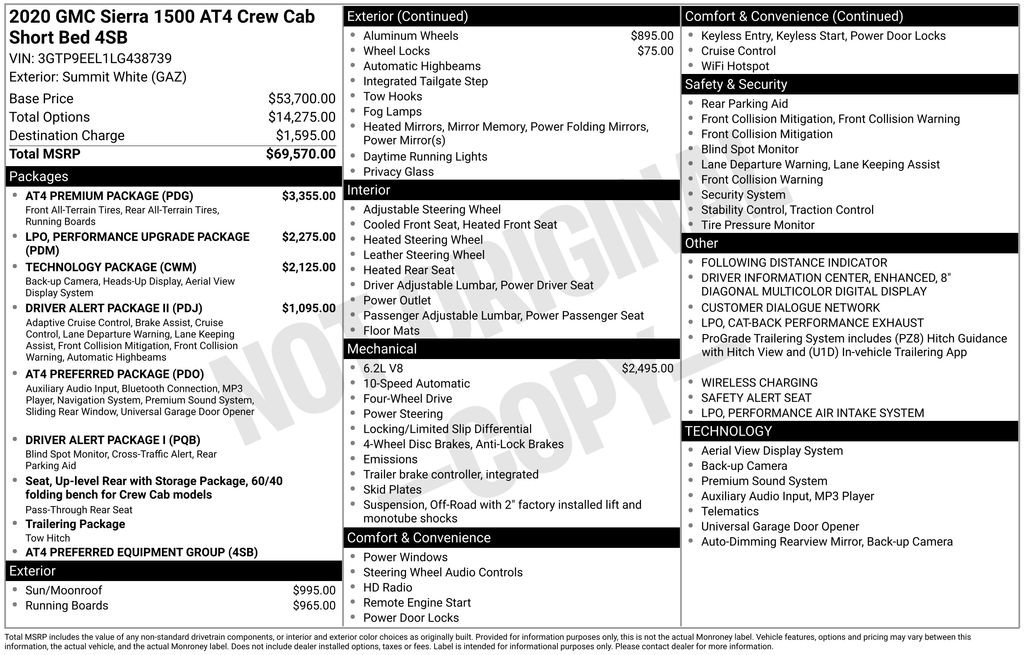 Used 2020 GMC Sierra 1500 AT4 w/ AT4 Premium Package image 32