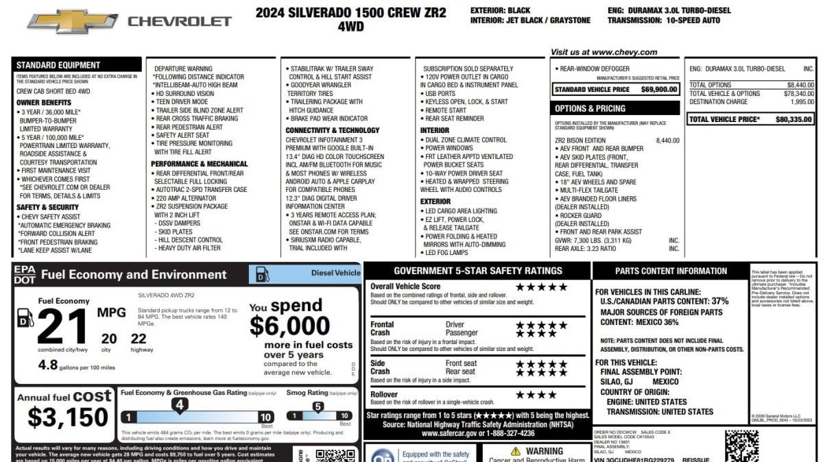 Used 2024 Chevrolet Silverado 1500 ZR2 w/ ZR2 Bison Edition AWD/4WD image 12
