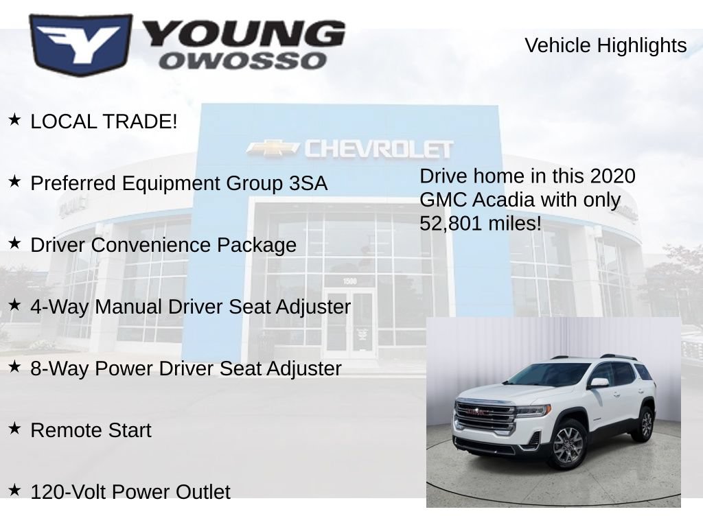 Used 2020 GMC Acadia SLE w/ Driver Convenience Package FWD image 7