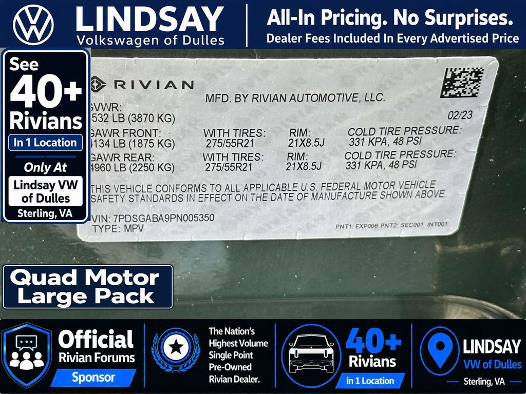 Used 2023 Rivian R1S Adventure AWD/4WD image 31