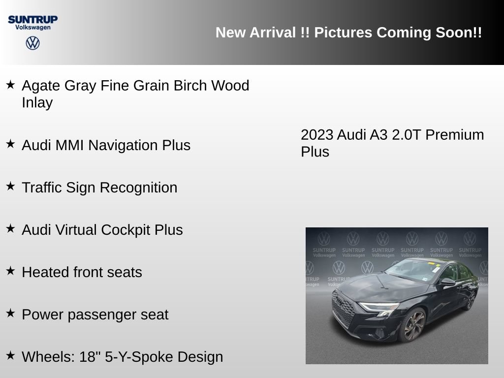 Used 2023 Audi A3 2.0T Premium Plus w/ Premium Plus Package FWD image 9