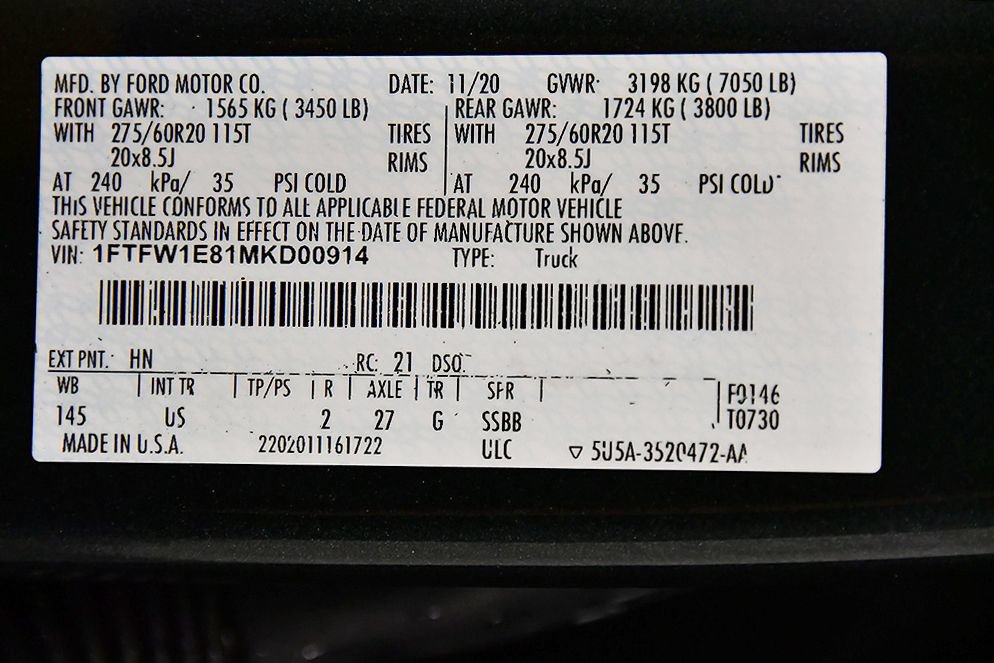 Used 2021 Ford F150 XLT w/ Equipment Group 301A Mid AWD/4WD image 16