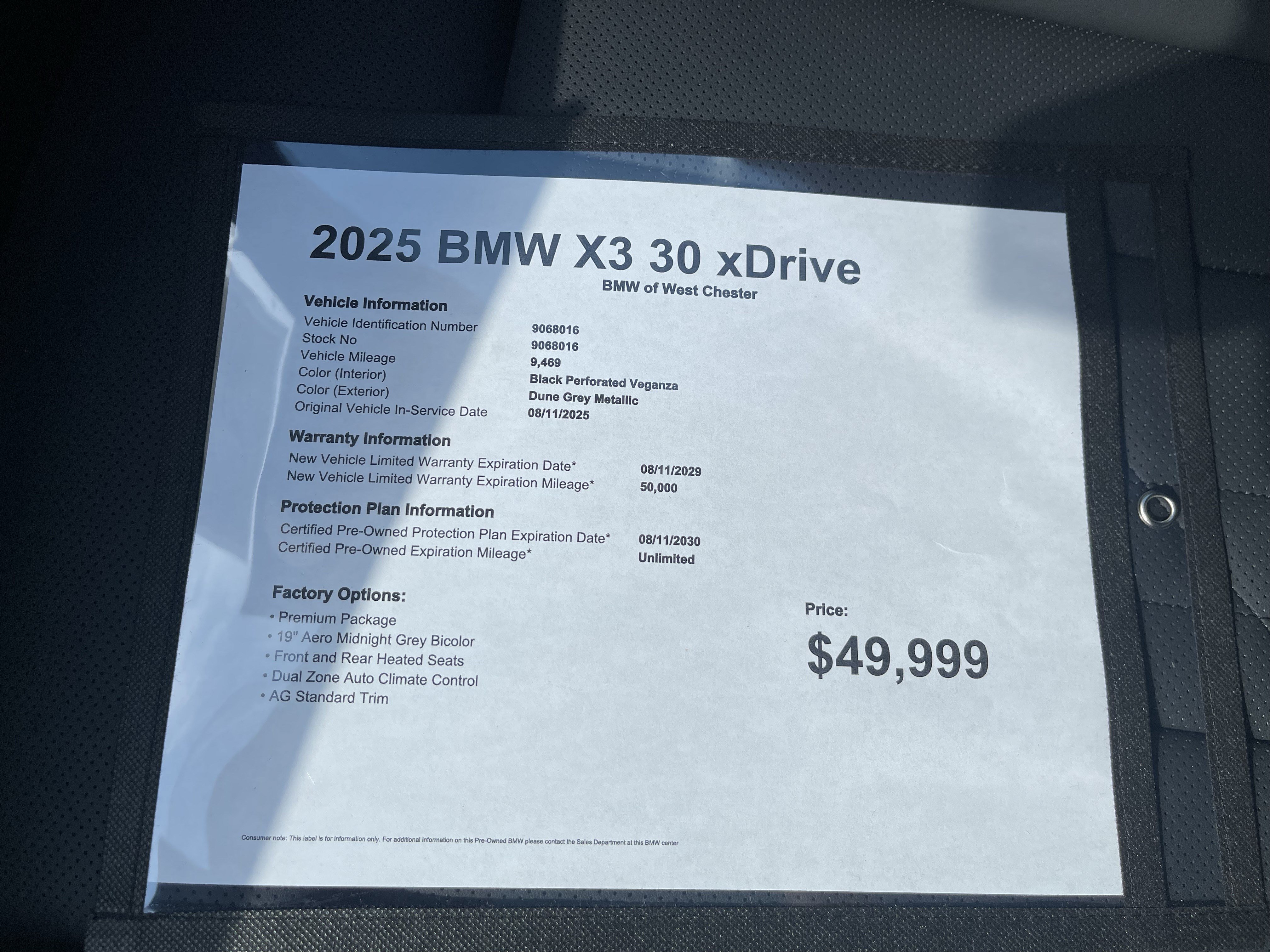Certified 2025 BMW X3 xDrive30i w/ Premium Package AWD/4WD image 16