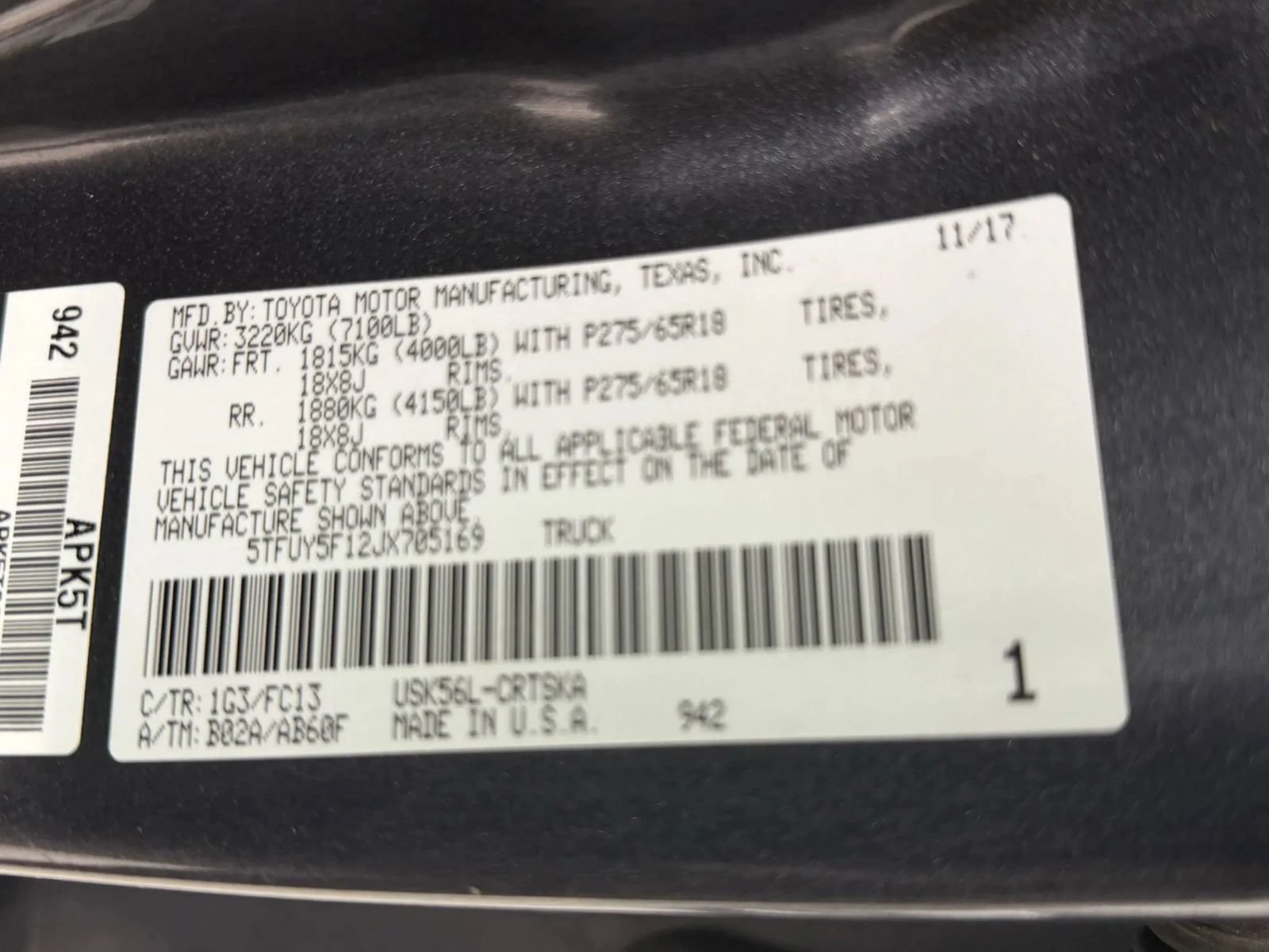 Used 2018 Toyota Tundra SR5 w/ SR5 Upgrade Package AWD/4WD image 33