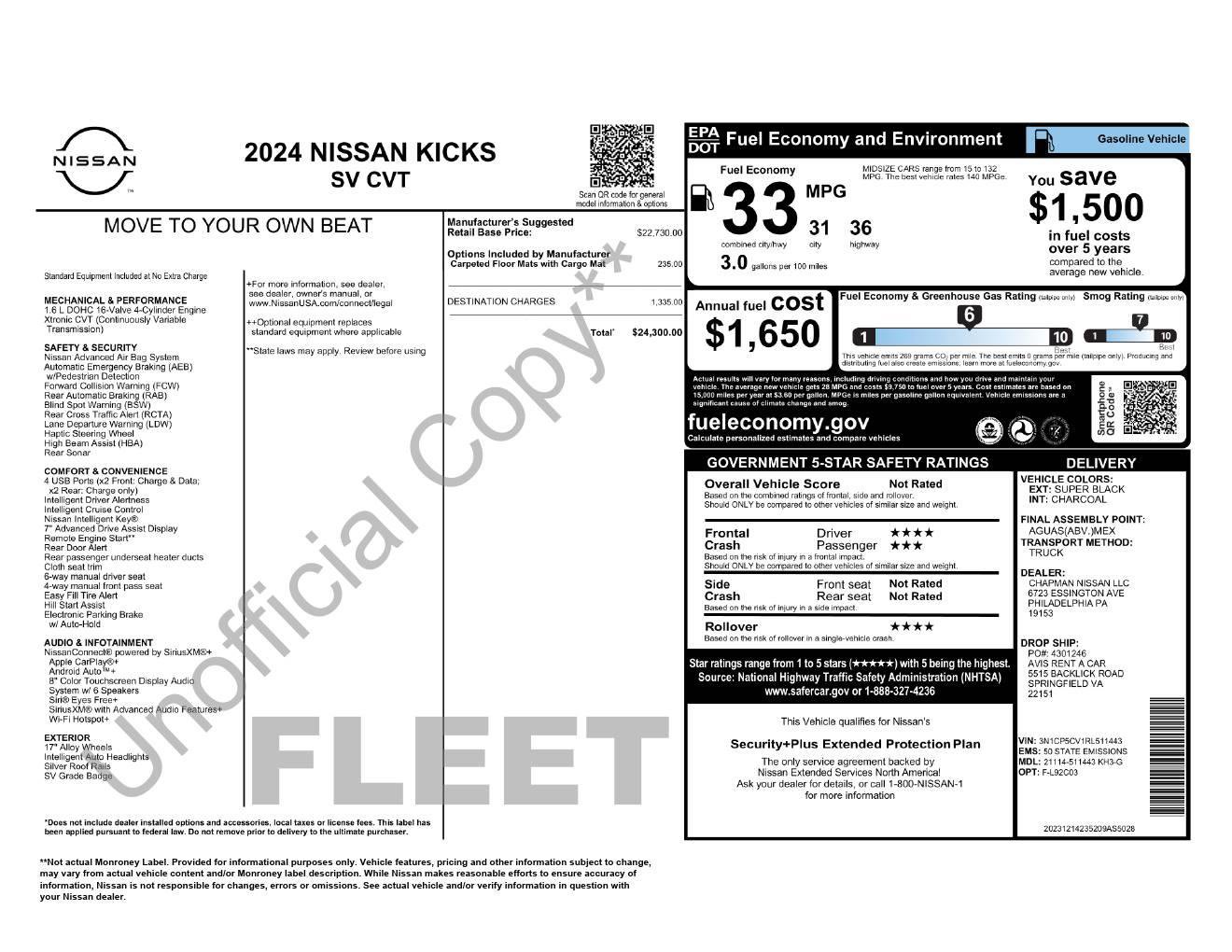 Used 2024 Nissan Kicks SV image 4