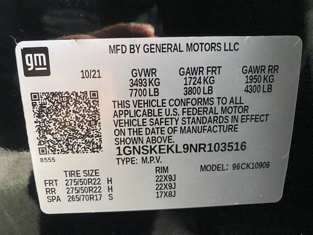 Certified 2022 Chevrolet Suburban RST w/ Sport Performance Package image 31