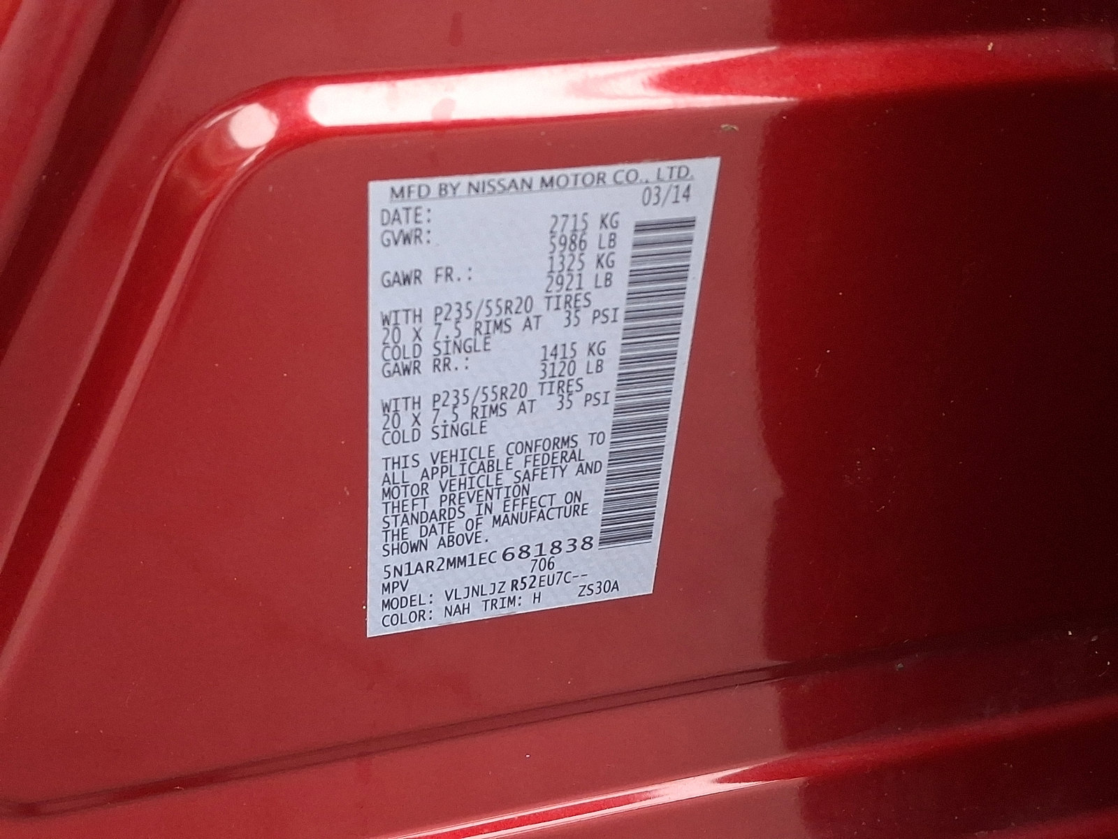 Used 2014 Nissan Pathfinder Platinum w/ Platinum Premium Package image 31