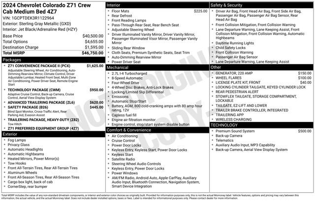 Certified 2024 Chevrolet Colorado Z71 w/ Z71 Convenience Package 2 AWD/4WD image 15