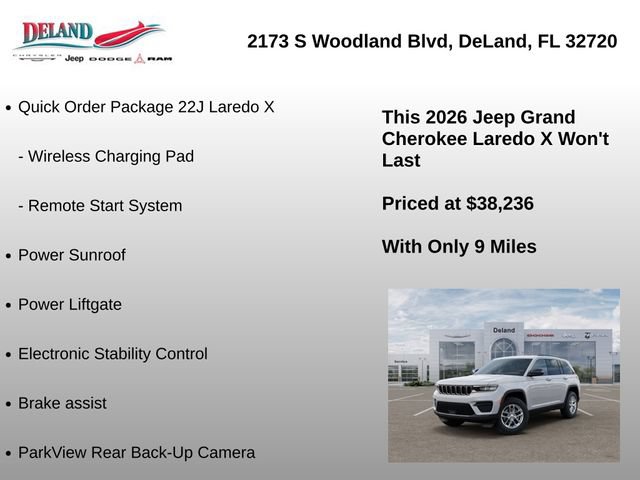 New 2026 Jeep Grand Cherokee Laredo X RWD image 12