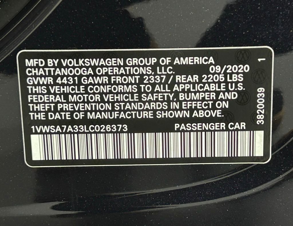 Used 2020 Volkswagen Passat 2.0T SE image 34