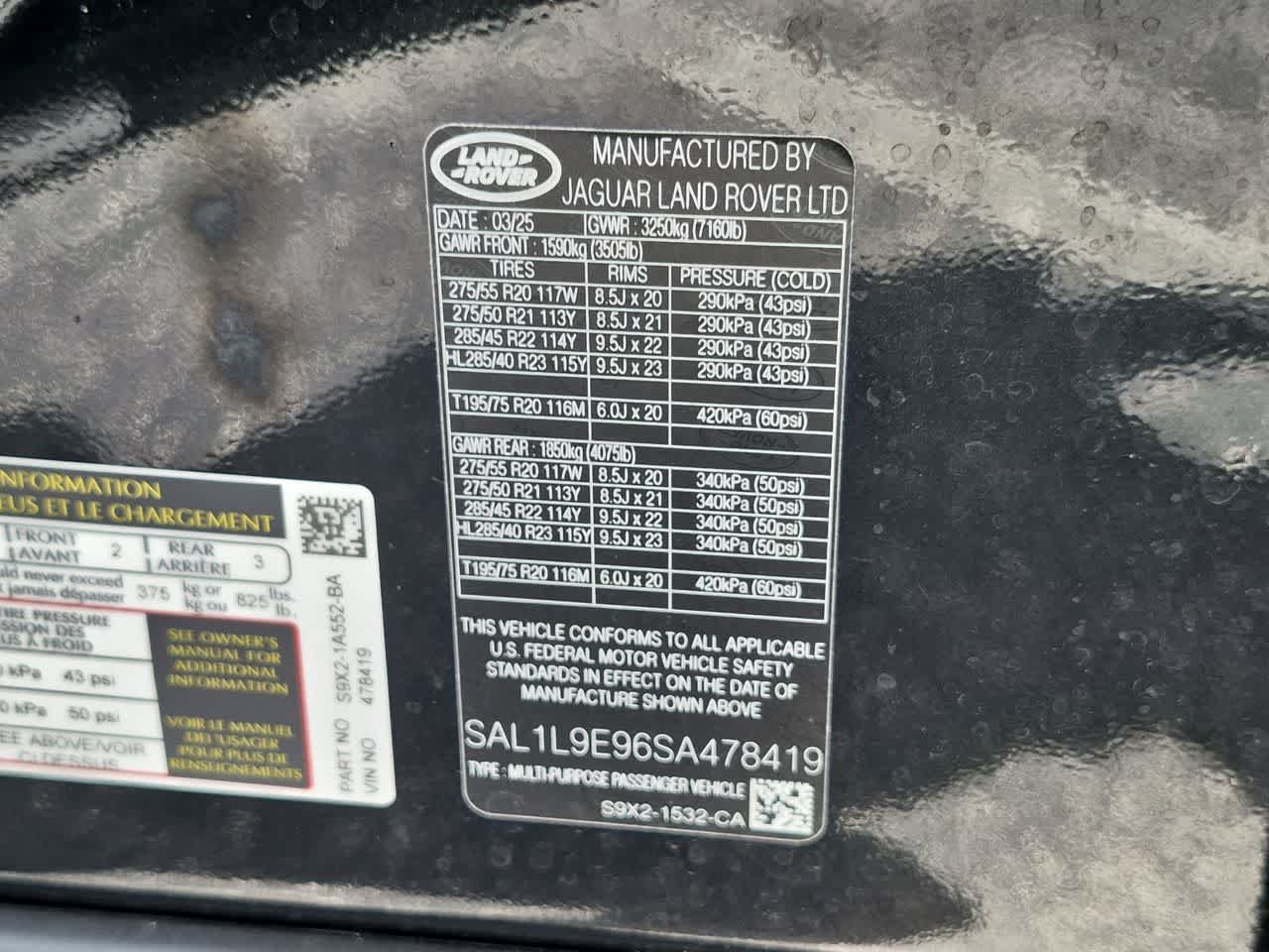 Certified 2025 Land Rover Range Rover Sport Dynamic SE AWD/4WD image 34