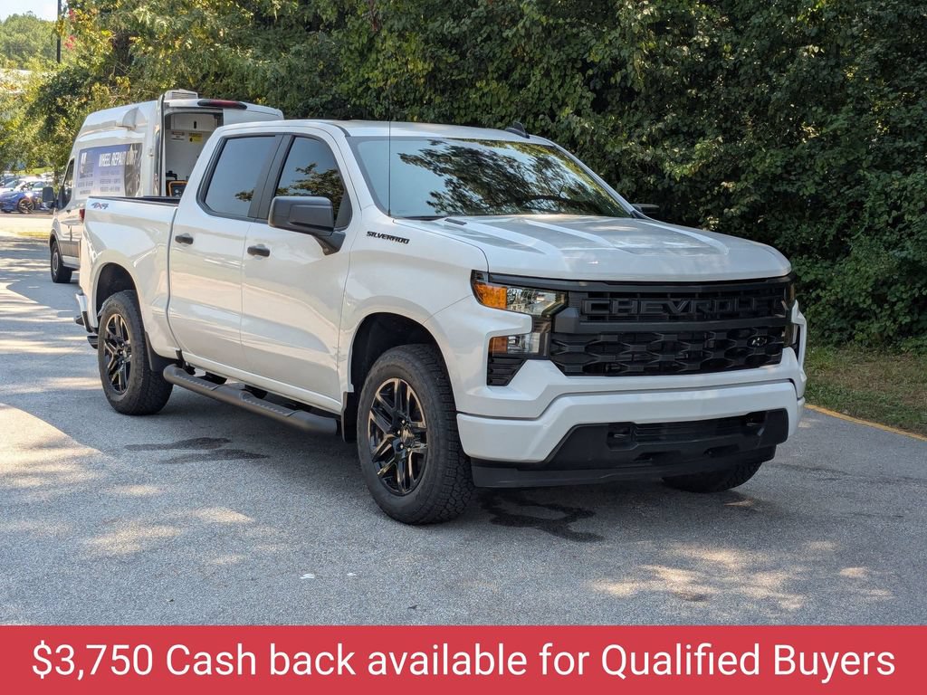 New 2026 Chevrolet Silverado 1500 Custom w/ Turbomax Blackout Package AWD/4WD image 2