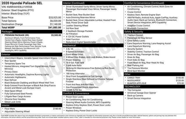 Used 2020 Hyundai Palisade SEL w/ Premium Package image 6