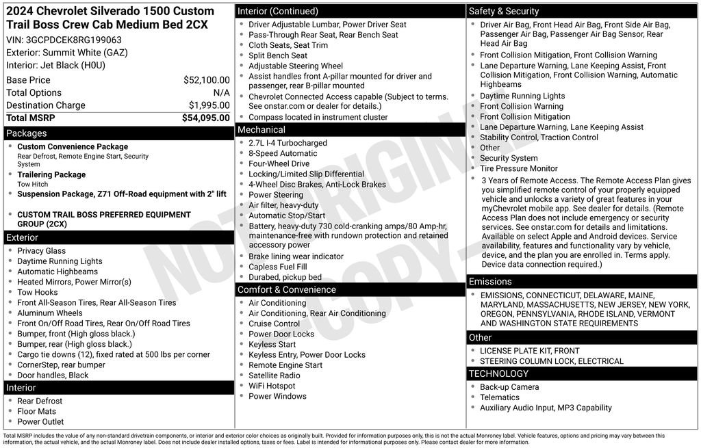 Certified 2024 Chevrolet Silverado 1500 Custom Trail Boss image 8