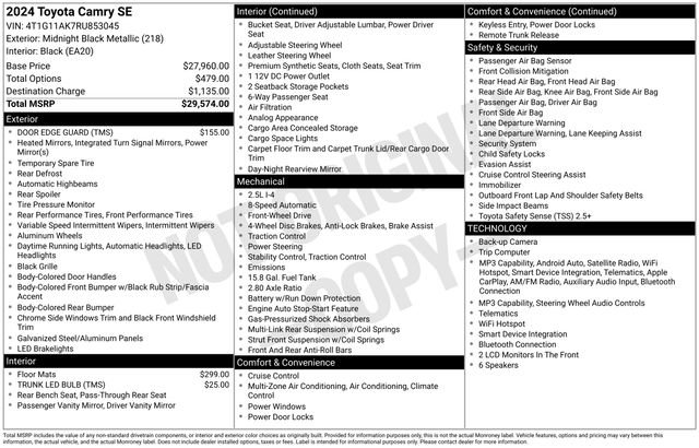 Used 2024 Toyota Camry SE image 10