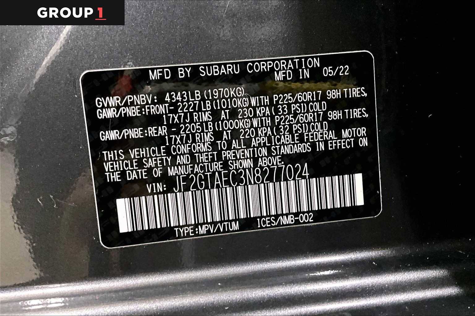 Certified 2022 Subaru Crosstrek 2.0i Premium w/ Moonroof Package image 36