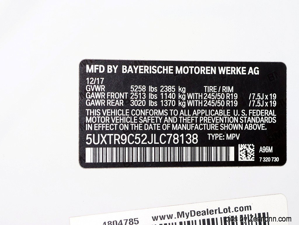Certified 2018 BMW X3 xDrive30i AWD/4WD image 38