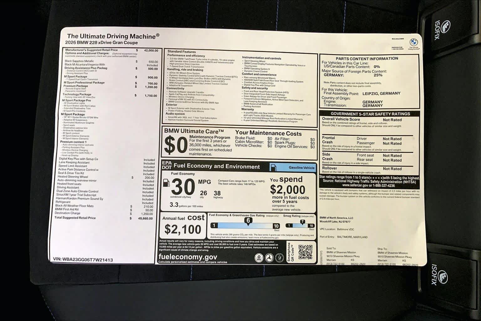 New 2026 BMW 228i xDrive w/ Technology Package AWD/4WD image 22