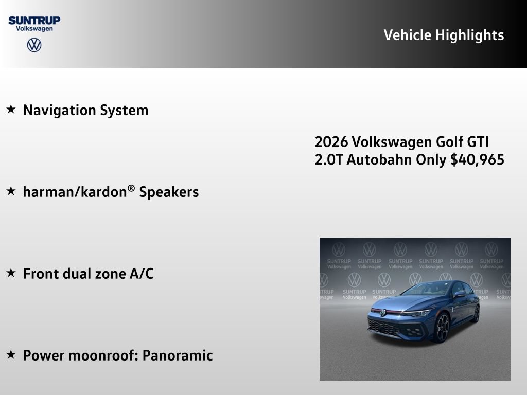 New 2026 Volkswagen GTI Autobahn FWD image 7