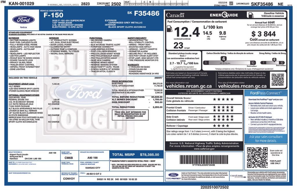 Used 2025 Ford F150 XLT w/ Equipment Group 302A MID AWD/4WD image 5