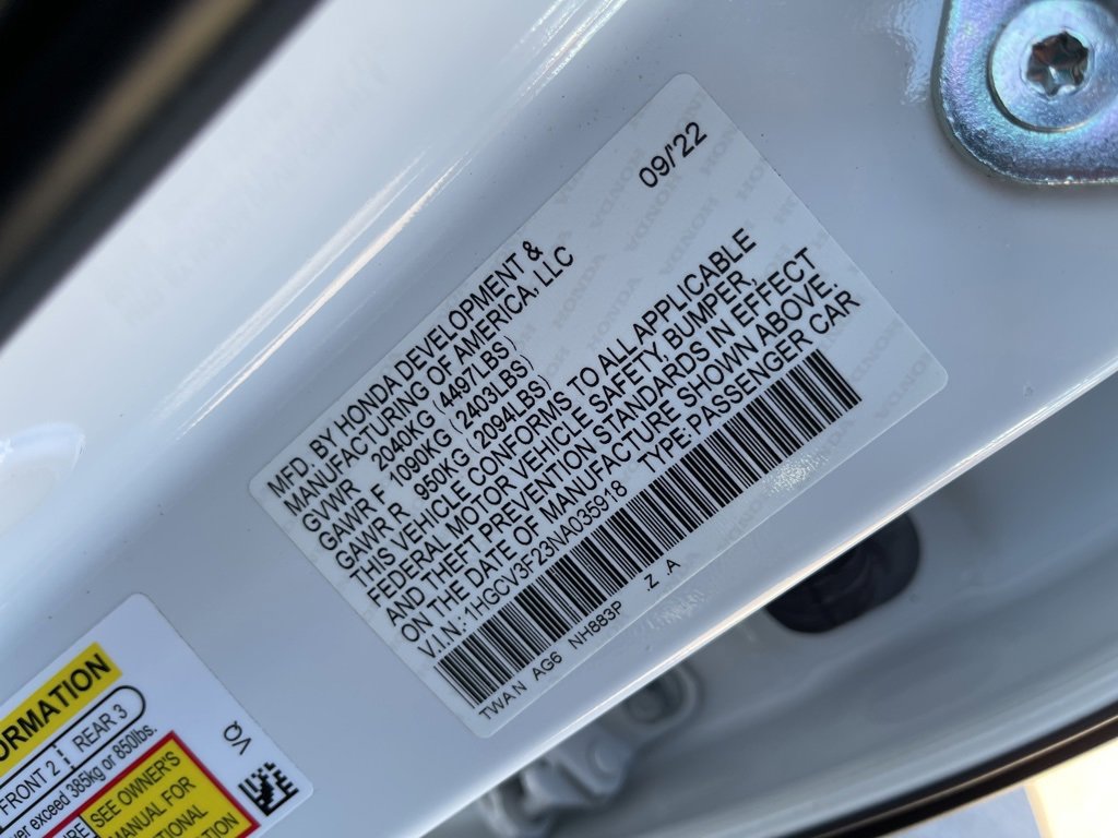 Certified 2022 Honda Accord Sport image 22