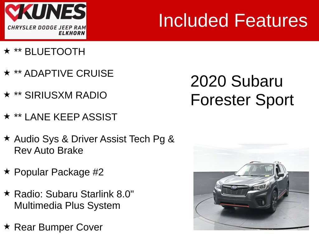 Used 2020 Subaru Forester Sport w/ Popular Package #2 AWD/4WD image 4
