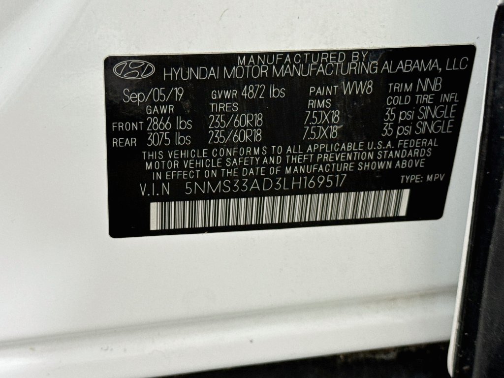 Used 2020 Hyundai Santa Fe SEL w/ Convenience Package FWD image 32