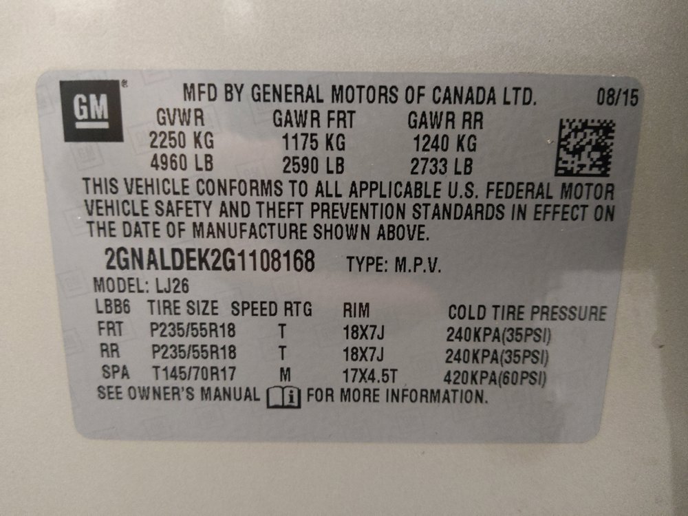 Used 2016 Chevrolet Equinox LTZ w/ Enhanced Convenience Package FWD image 33