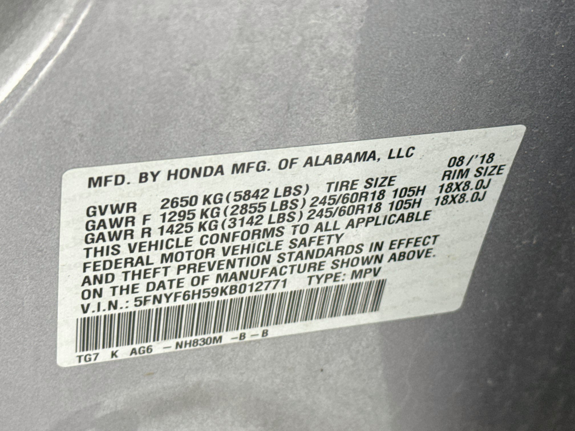 Certified 2019 Honda Pilot EX-L image 33