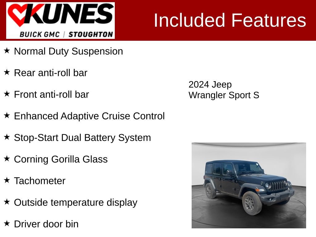 Used 2024 Jeep Wrangler Unlimited Sport AWD/4WD image 3