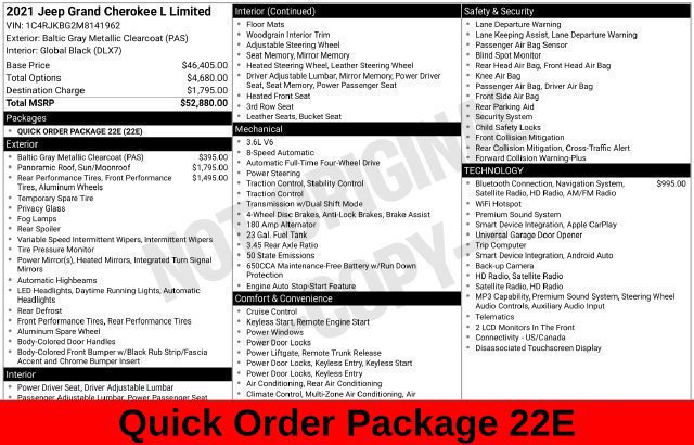 Used 2021 Jeep Grand Cherokee L Limited AWD/4WD image 17
