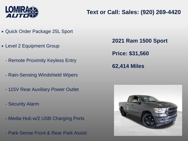 Used 2021 RAM 1500 Sport w/ Trailer Tow Group AWD/4WD image 8