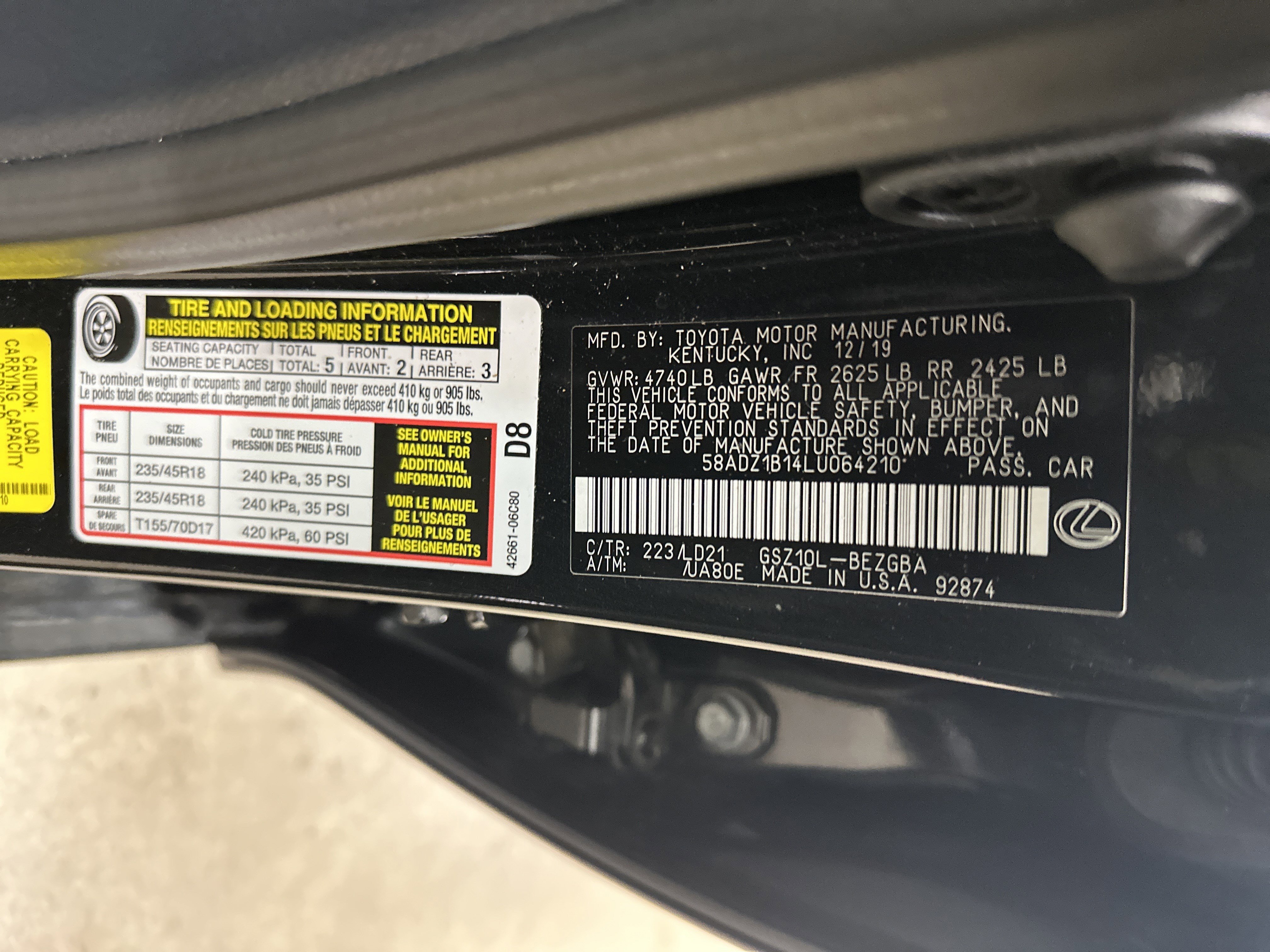 Used 2020 Lexus ES 350 w/ Premium Package image 35