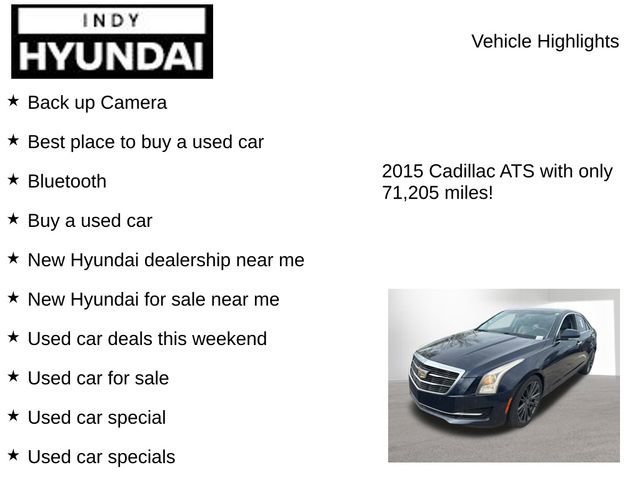 Used 2015 Cadillac ATS Luxury w/ Sun And Sound Package RWD image 8
