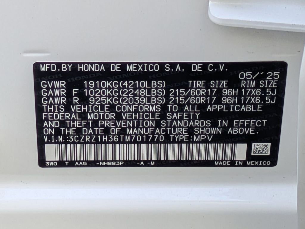 Certified 2026 Honda HR-V LX image 26