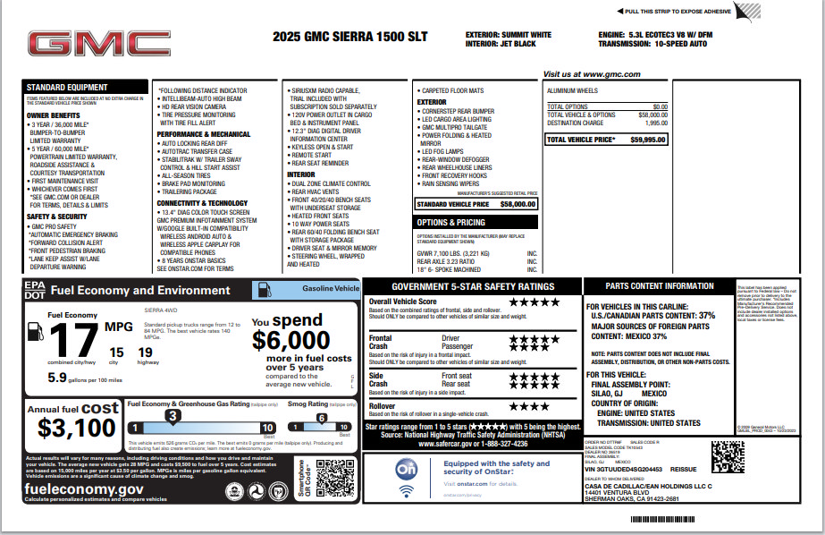 Used 2025 GMC Sierra 1500 SLT AWD/4WD image 3