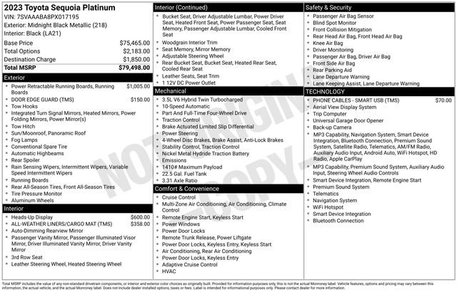 Used 2023 Toyota Sequoia Platinum AWD/4WD image 9