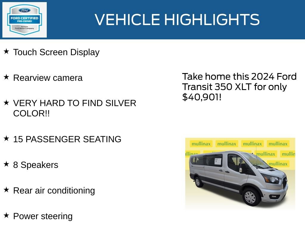 Certified 2024 Ford Transit 350 XLT RWD image 22