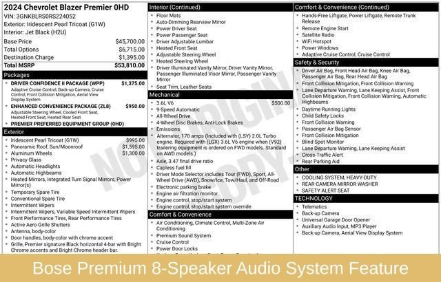 Used 2024 Chevrolet Blazer Premier w/ Driver Confidence II Package image 7