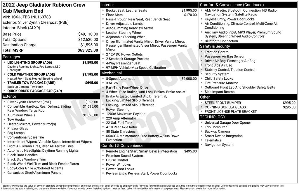 Used 2022 Jeep Gladiator Rubicon w/ LED Lighting Group image 5