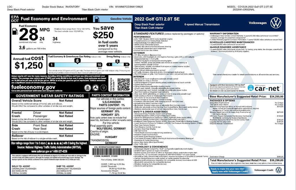 Used 2022 Volkswagen GTI SE image 3