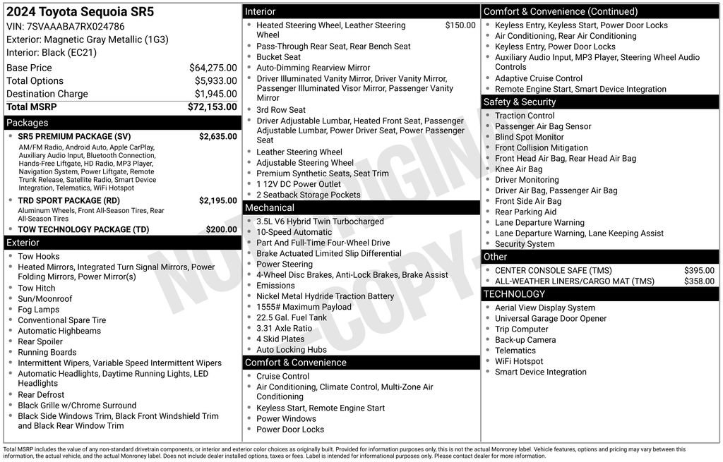 Used 2024 Toyota Sequoia SR5 w/ SR5 Premium Package image 36